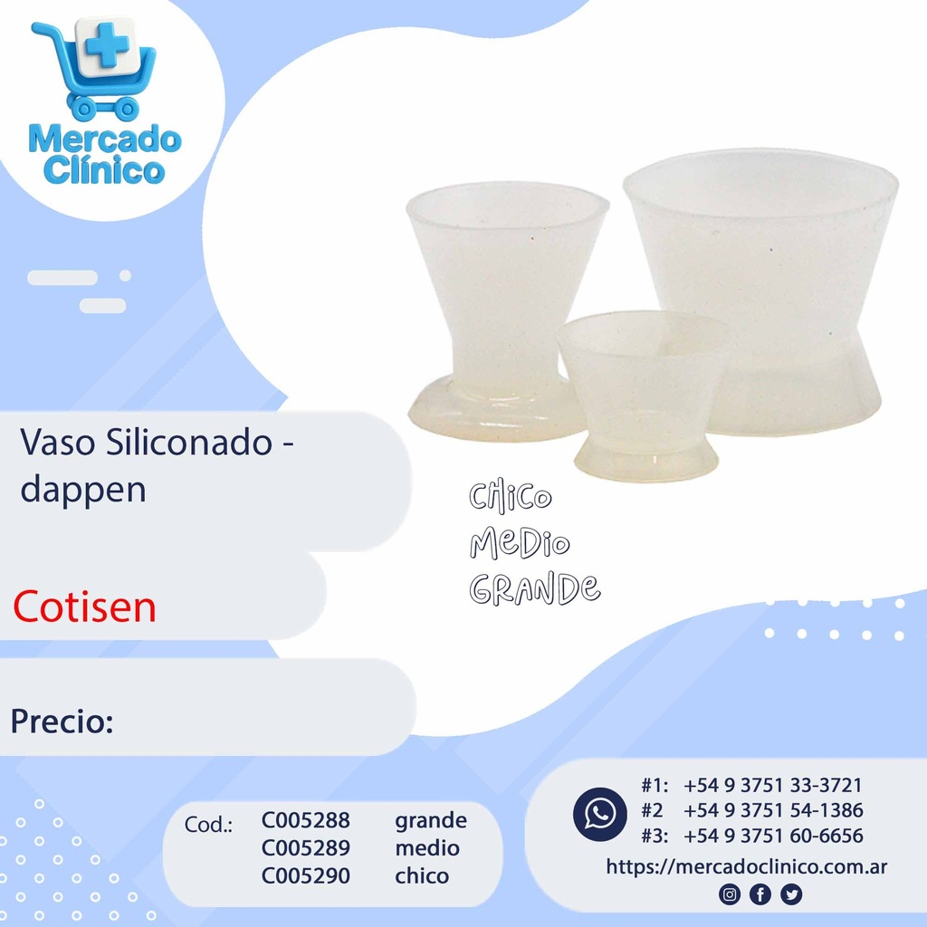 Vaso  siliconado - dappen - Cotisen