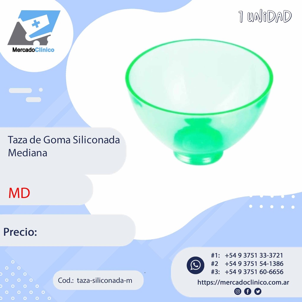 Taza de Goma Siliconada Mediana -MD