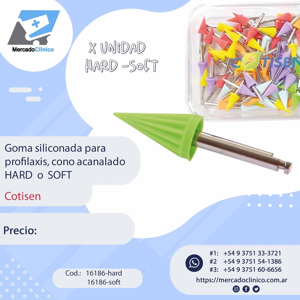 Kit de gomas Copa para pulido CA, 10u + mandril - COTISEN (copia)