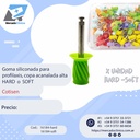 Goma siliconada para profilaxis, copa canalada alta HARD  o  SOFT - Cotisen
