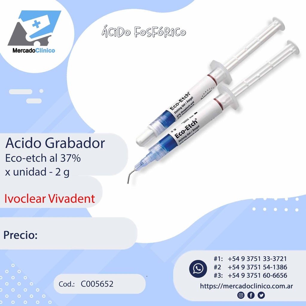 Ácido grabador viscoso Ultra - Etch - 1,2ml Ortofosfórico 37% - Ultradent (copia)
