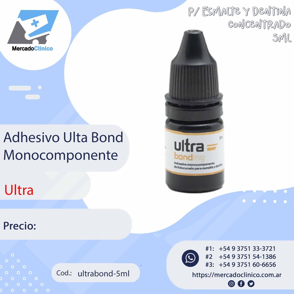Adhesivo Ulta Bond Monocomponente - 5ml - Ultra