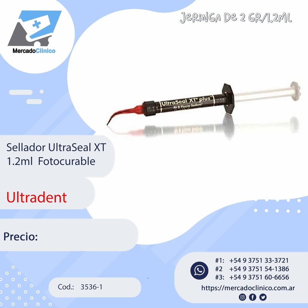 Sellador UltraSeal XT 1.2ml  Fotocurable - Ultradent