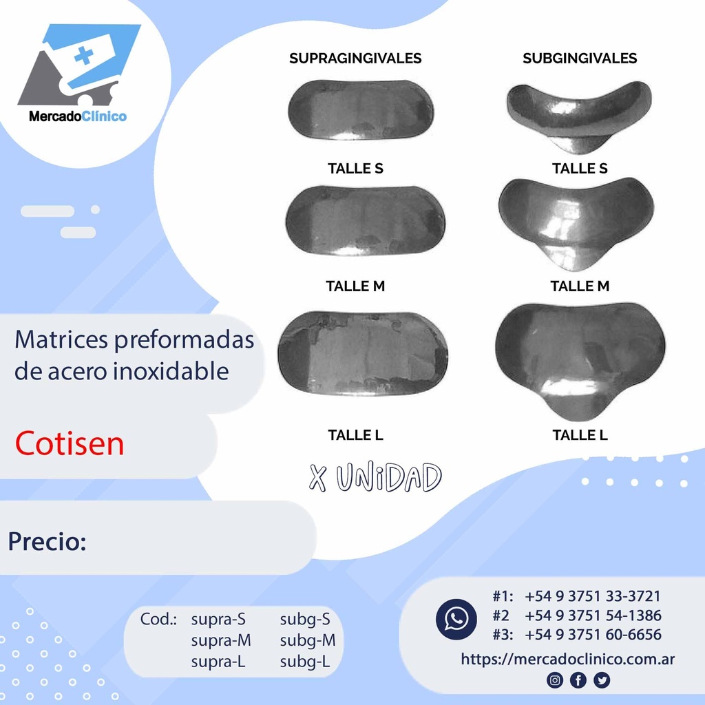 Banda matriz metálica acero inox - 7mmx3mt - Easydent (copia)