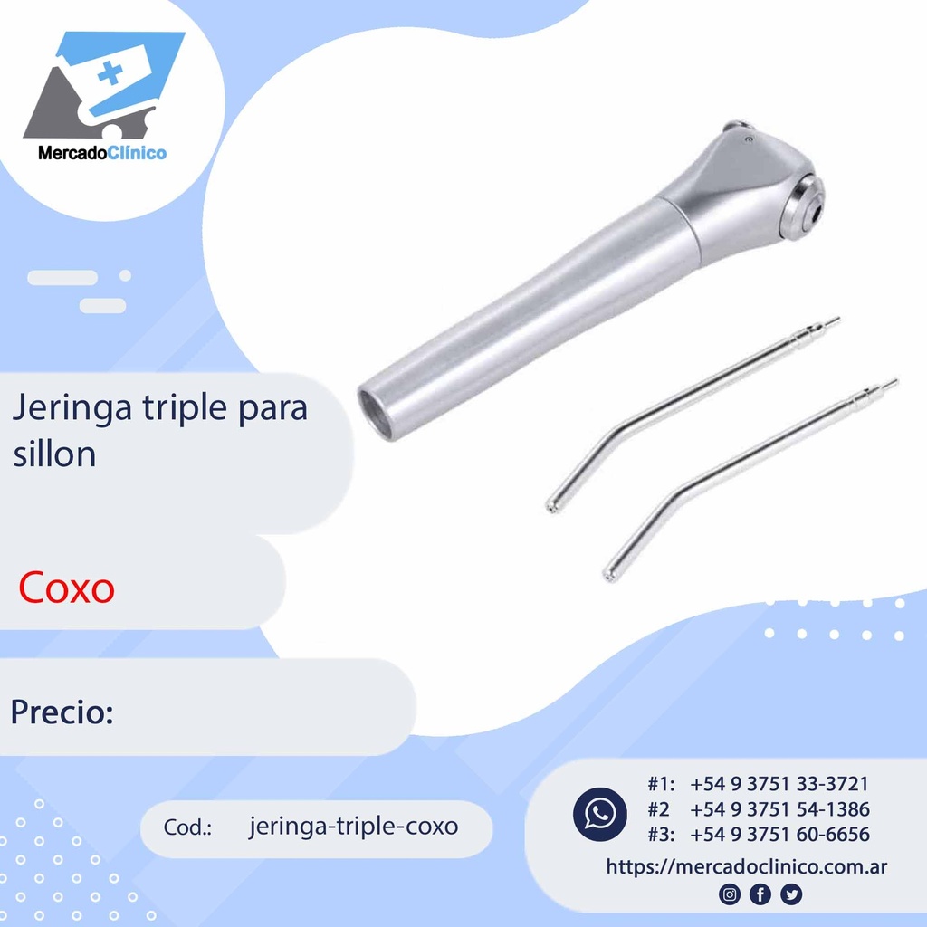 Jeringa triple para sillón - Coxo