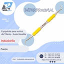Espátula Composite Titanio Interproximal - Mango Anatómico siliconado - Indusbello