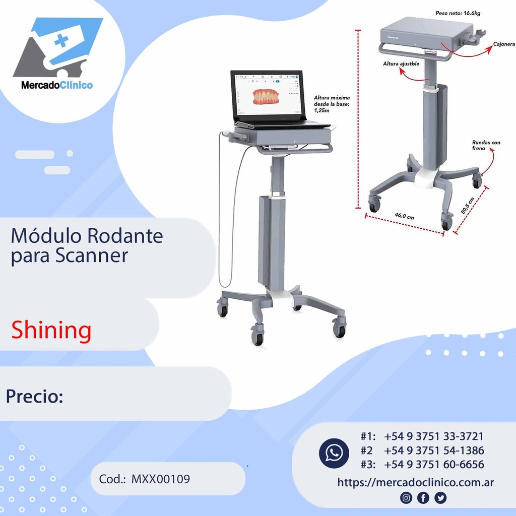 Módulo / MUEBLE - Rodante Para Scanner / Escaner - Shining 3D