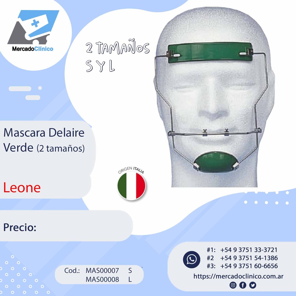 Máscara facial verde Delaire - Leone
