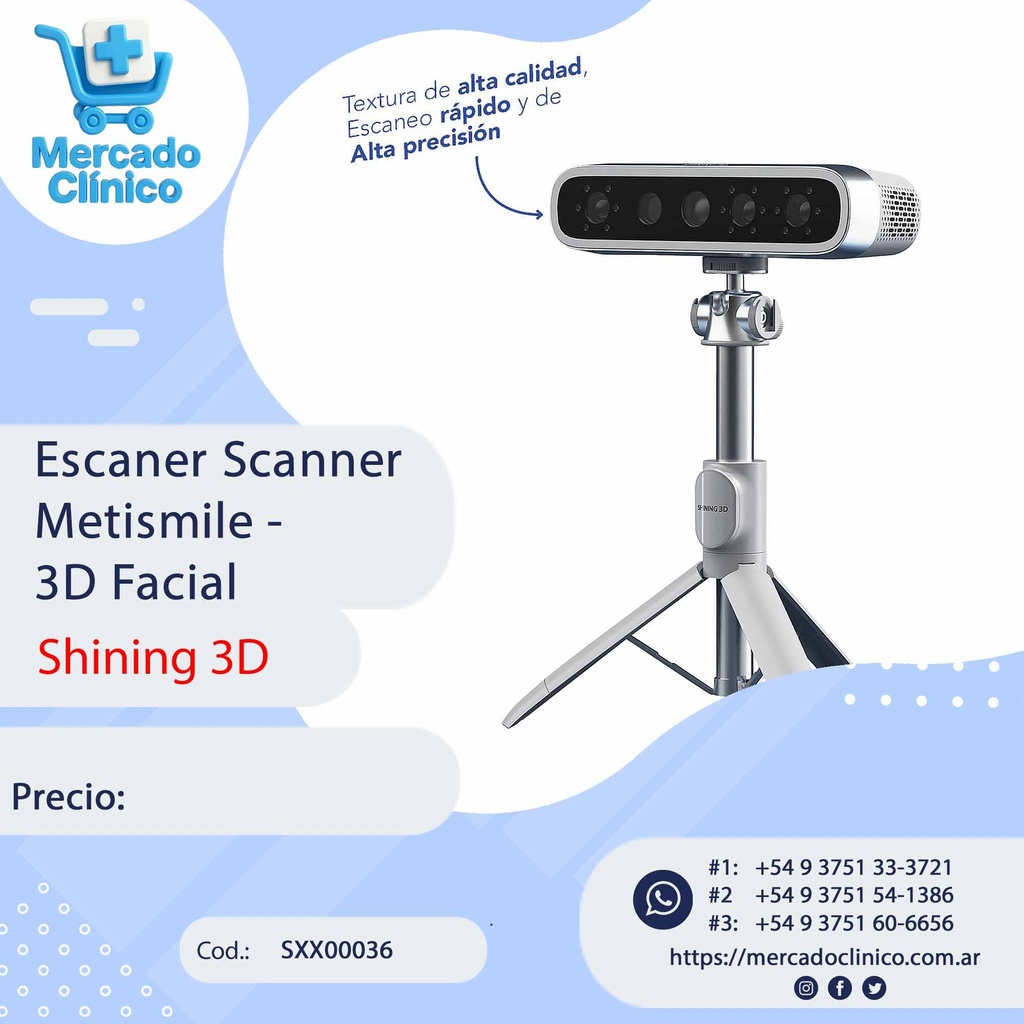 Escaner Scanner Metismile - 3D Facial - Shining 3D