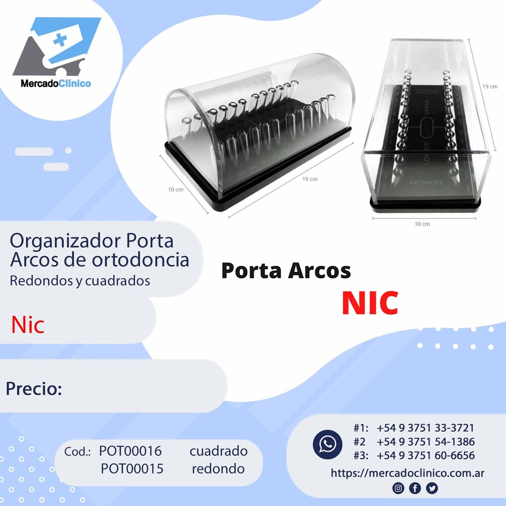 Porta arcos Redondos con tapa - NIC  