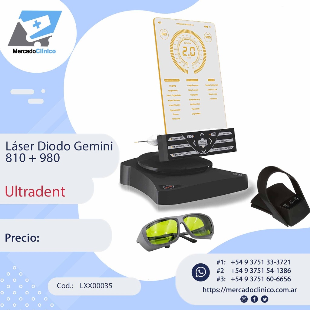 Láser Diodo Gemini  810 + 980 - Ultradent