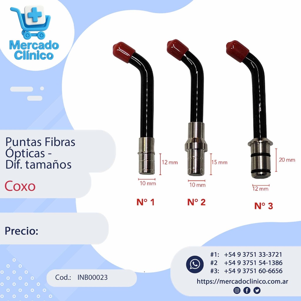Puntas Fibras  Ópticas -  Dif. tamaños - COXO
