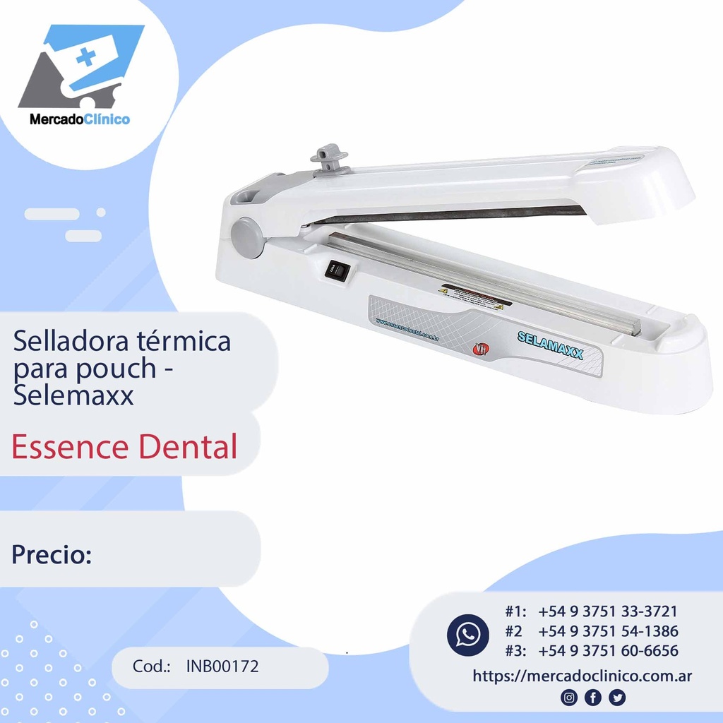 Selladora térmica para bolsas pouch - Selemaxx - Essence Dental