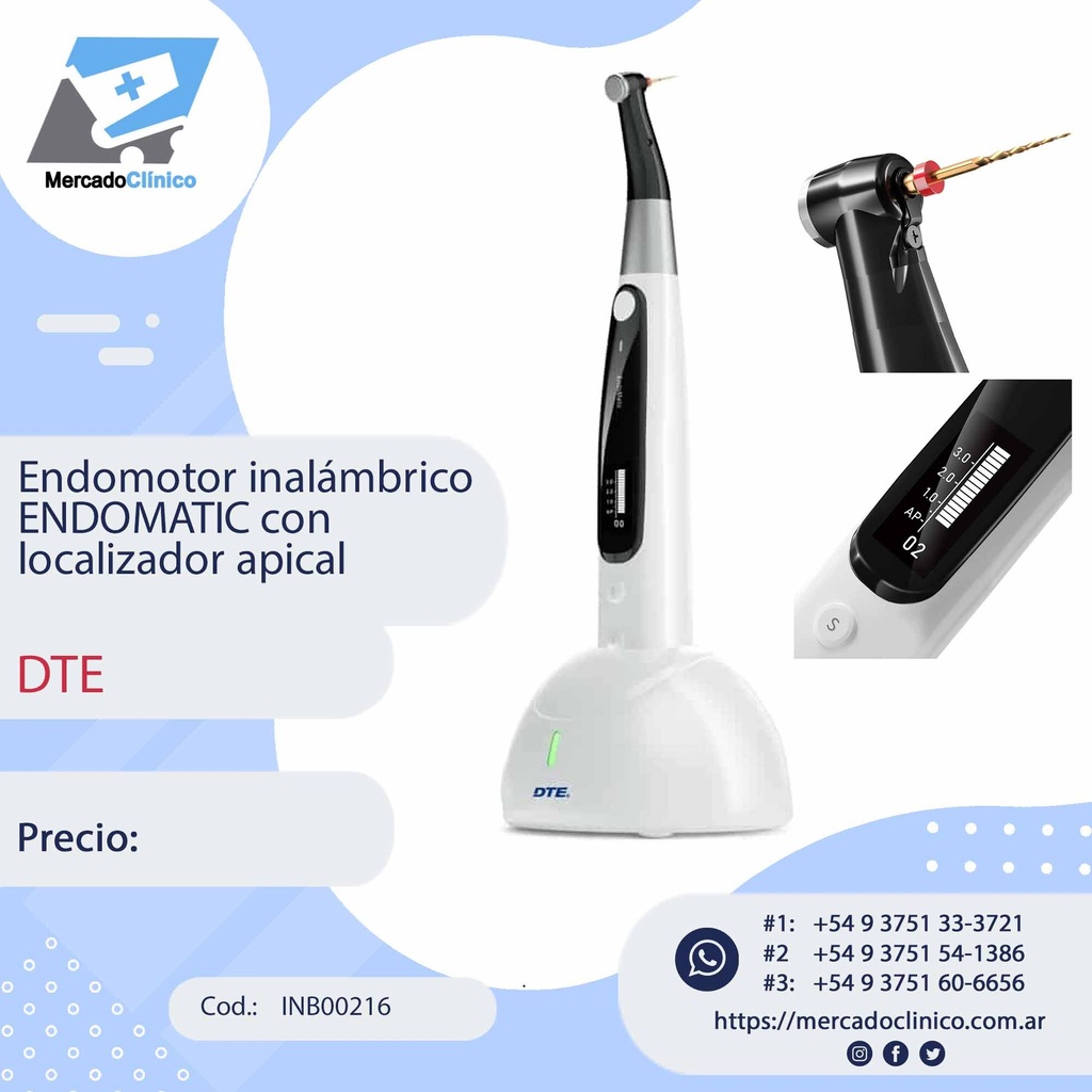 Endomotor inalámbrico ENDOMATIC con  localizador apical - DTE