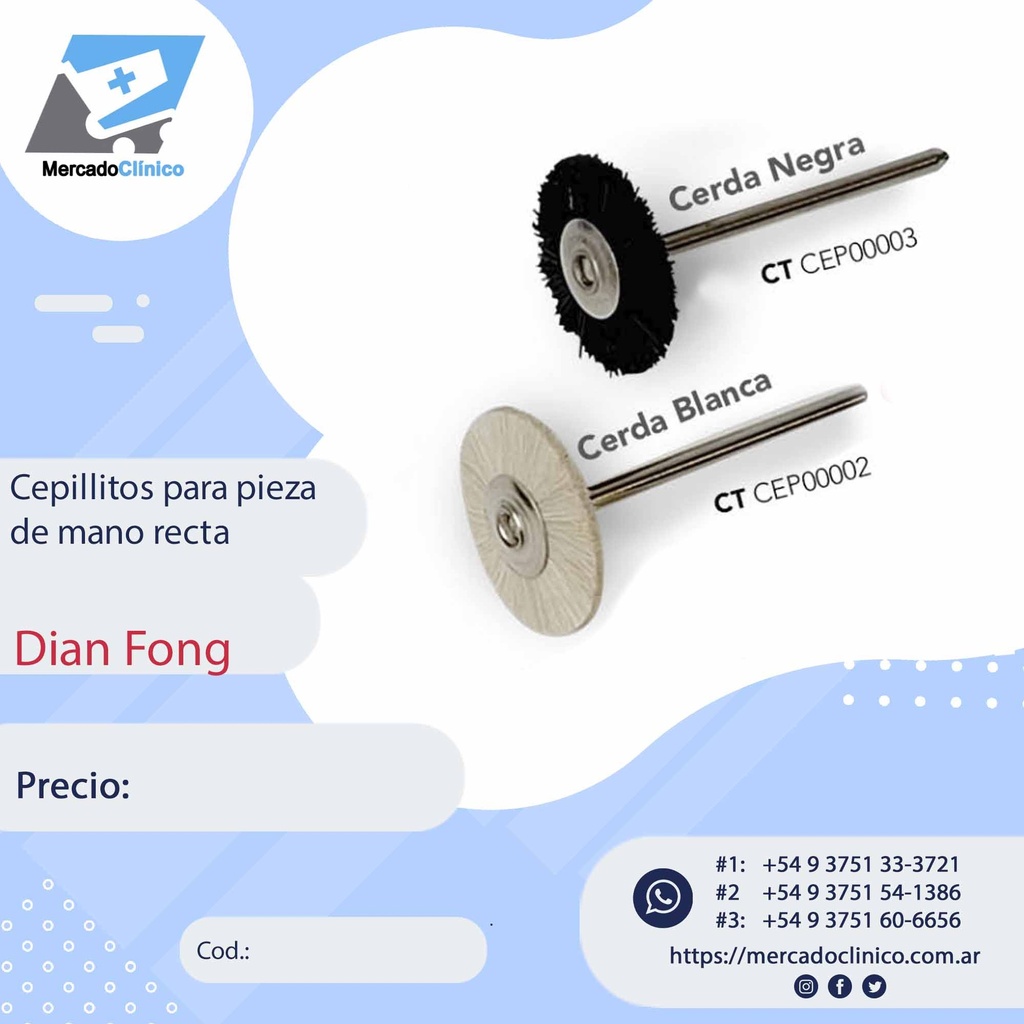 Cepillito para pieza de mano - cerdas - Dian Fong