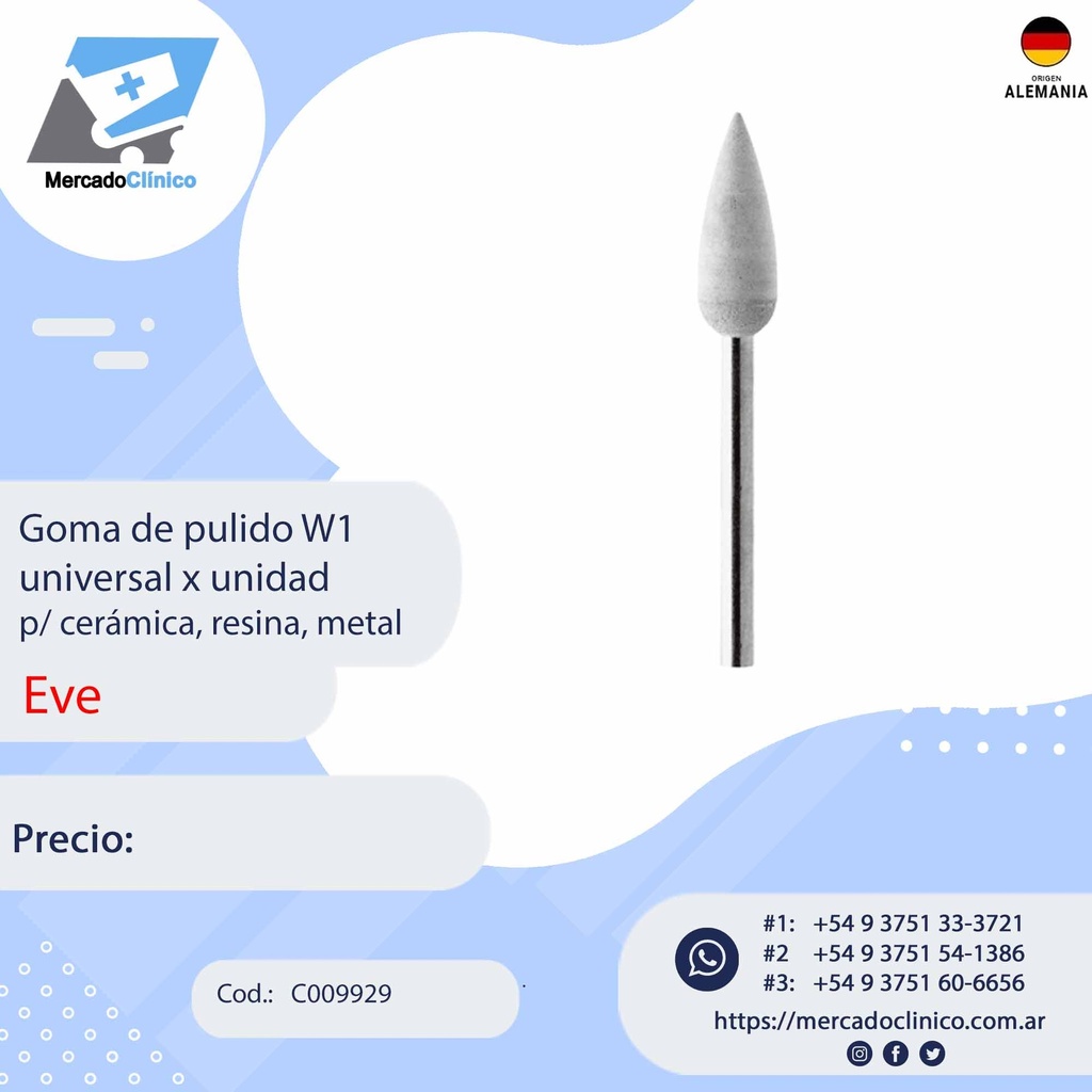  Discos flexibles FLEXI-DIA diamantados p/ cerámica y composite x unidad - EVE (copia)