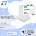 Baberos descartables  Premium BLANCOS,  doble capa, bolsa x 50u - Evoden