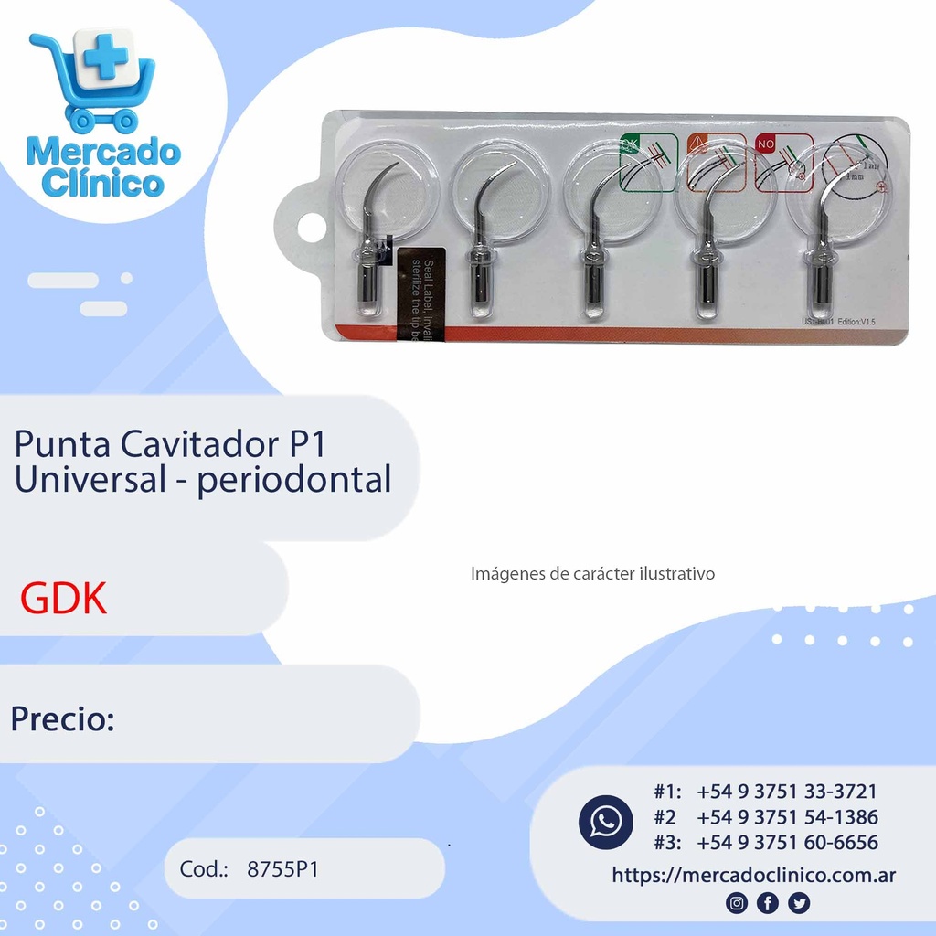 Punta Cavitador P1 Universal - periodontal - GDK