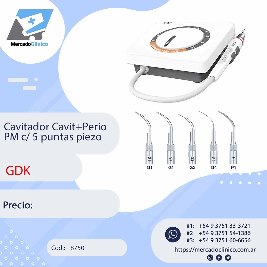 Cavitador Cavit+Perio PM c/ 5 puntas piezo - GDK