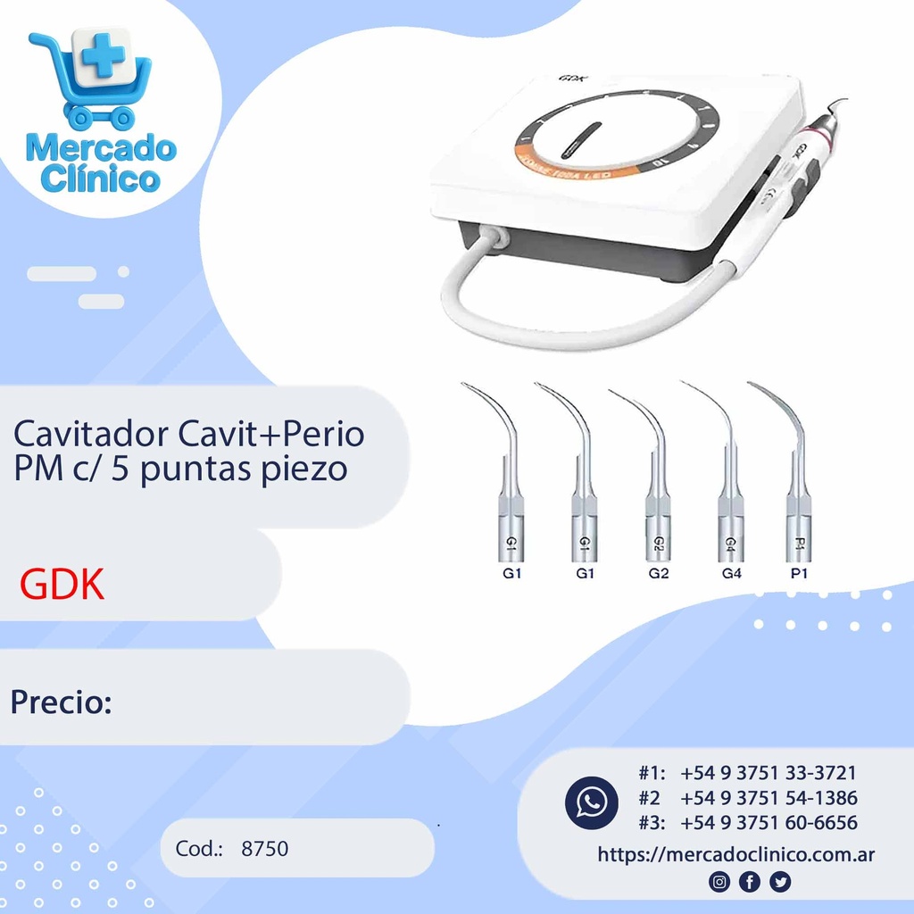 Cavitador Cavit+Perio PM c/ 5 puntas piezo - GDK