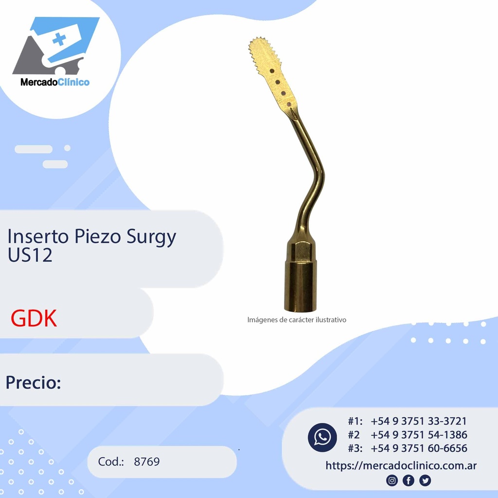 Inserto Piezo Surgy US12 - GDK