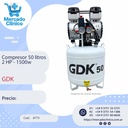 Compresor 50 litros 2 HP - 1500w - GDK