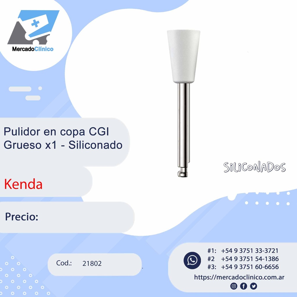 Pulidor en copa CGI  Grueso x1 - Siliconado - Kenda