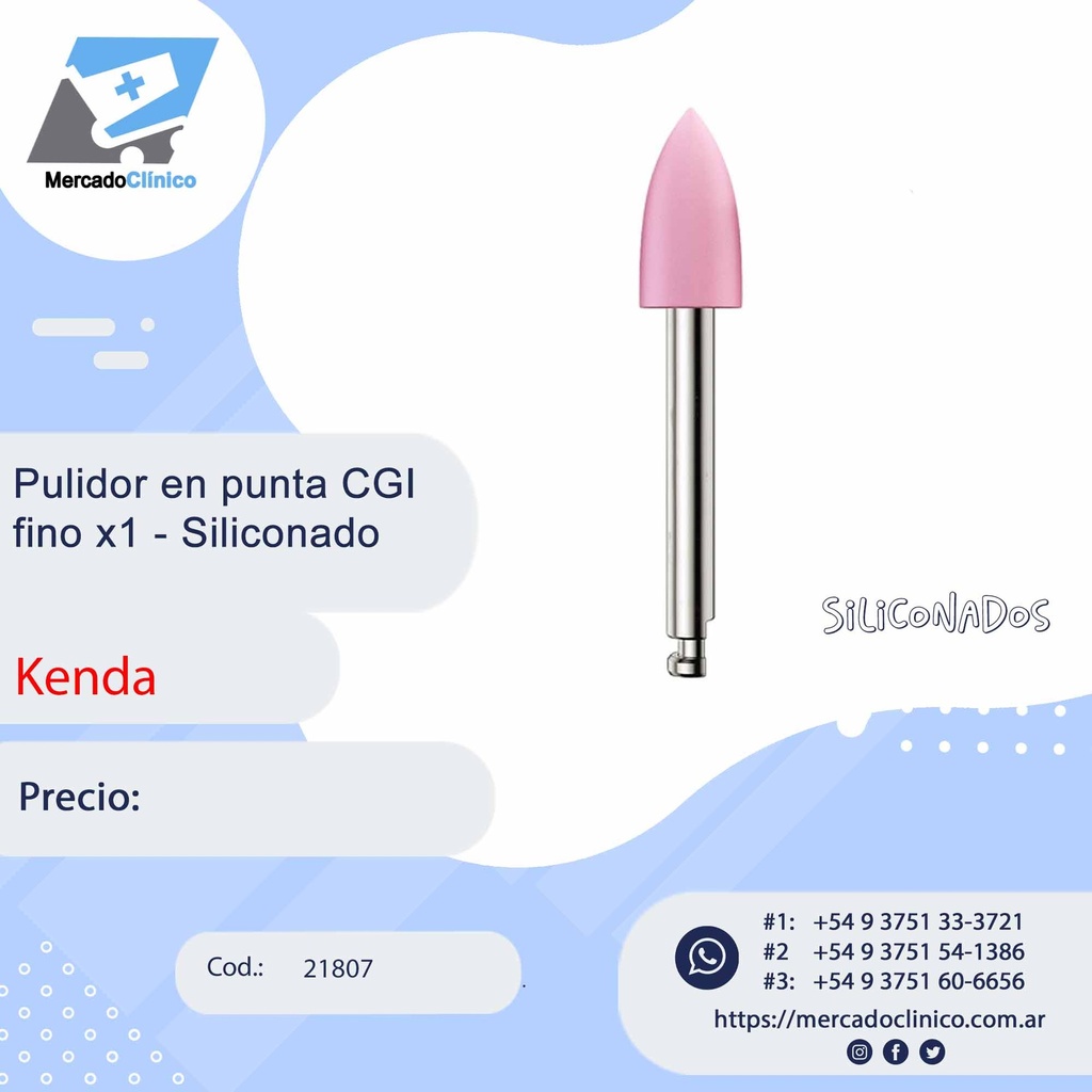 Pulidor en punta CGI  fino x1 - Siliconado - Kenda