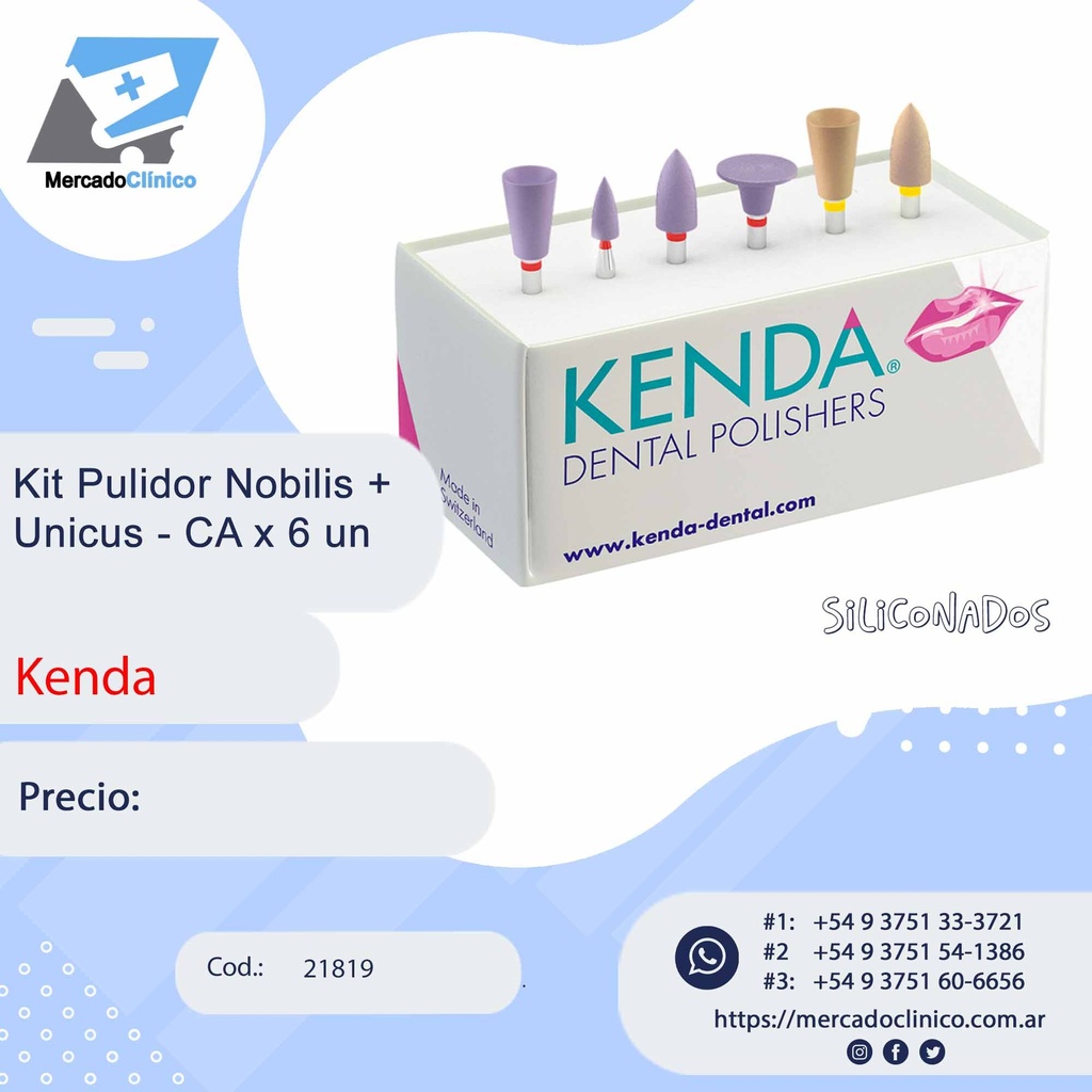 Kit Pulidor Nobilis + Unicus - CA x 6 un - Kenda