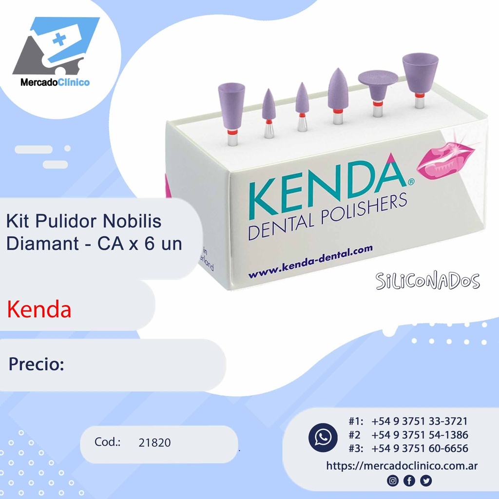 Kit Pulidor Nobilis Diamant - CA x 6 un - Kenda