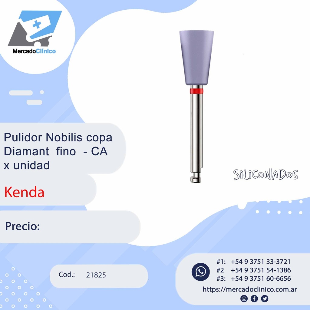 Kit Pulidor copa Nobilis Diamant Fino- CA x 1 unidad - Kenda