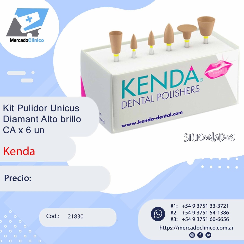Kit Pulidor Unicus Diamant Alto brillo  CA x 6 un - Kenda