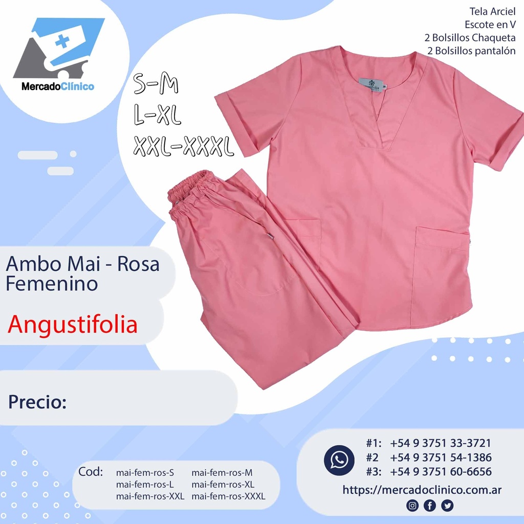 Ambo Mai - Pantalón y chaquetilla - Rosa - Femenino - Angustifolia