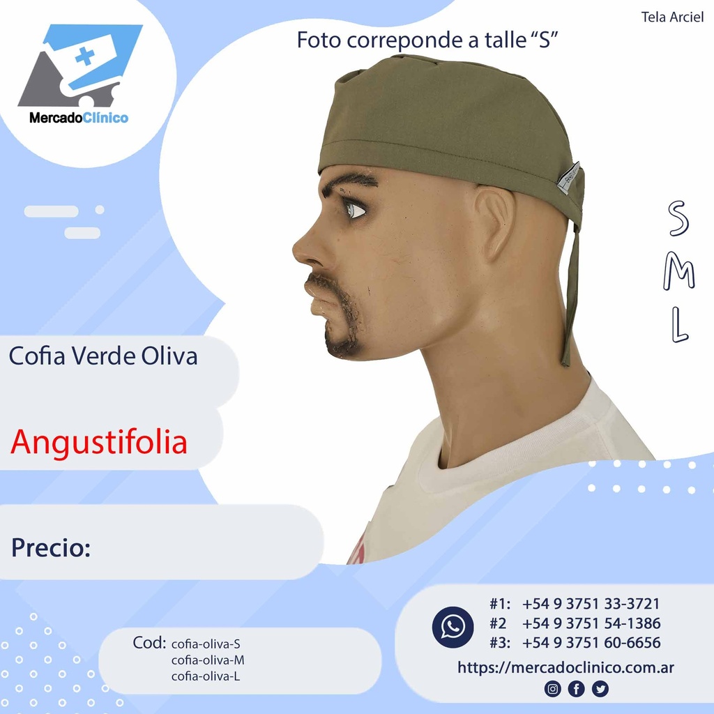 Cofia Verde Oliva - Angustifolia