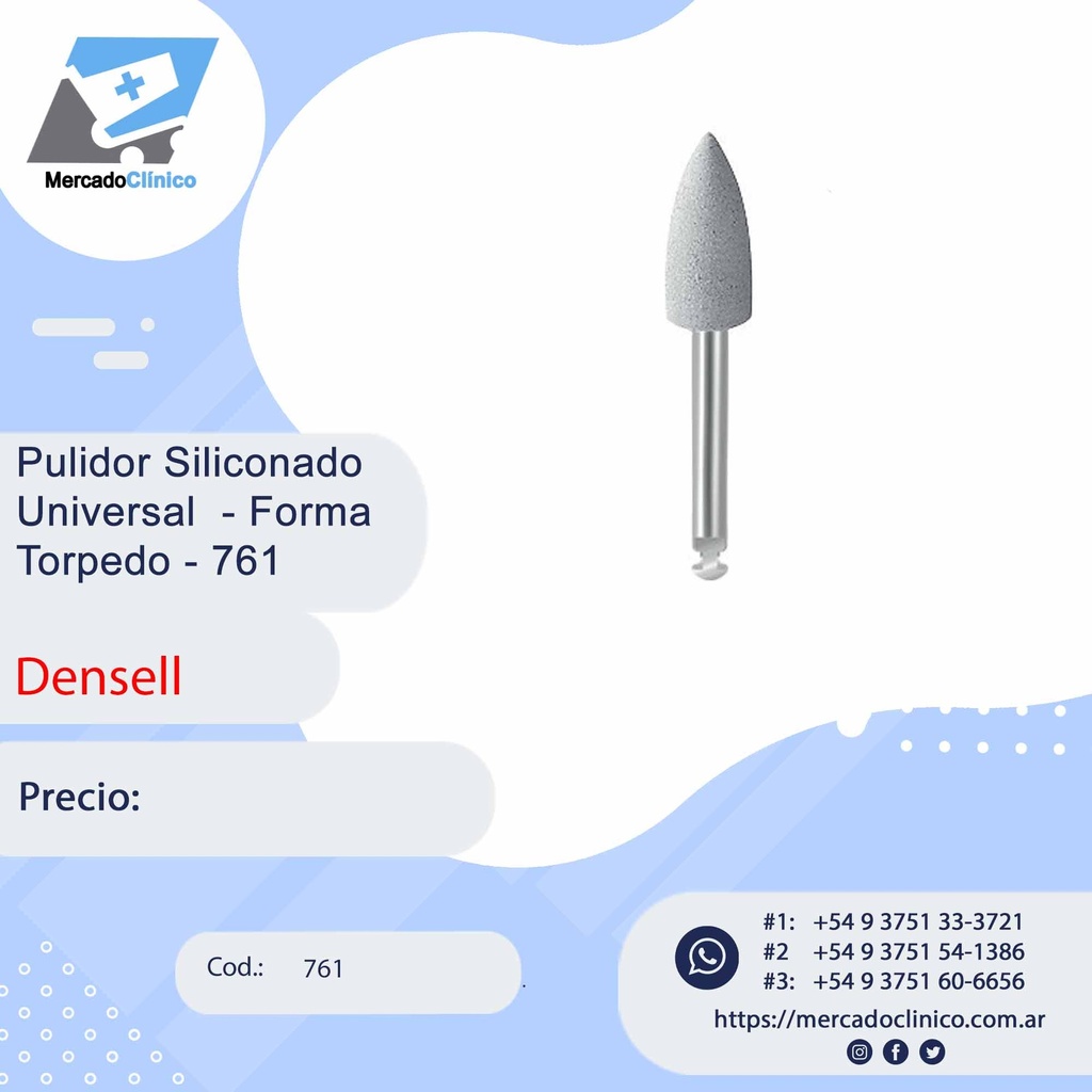 Pulidor Siliconado  Universal  - Forma  Torpedo - 761- Densell