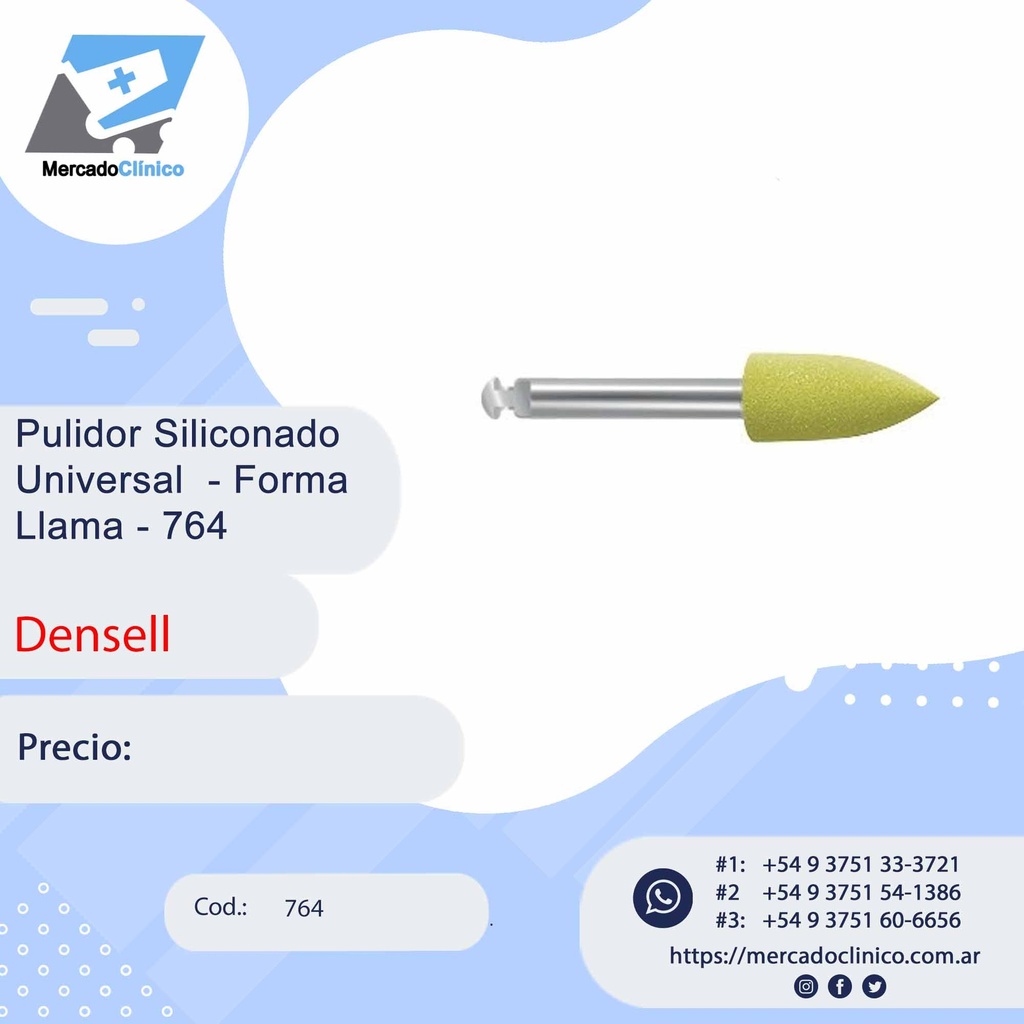 Pulidor Siliconado  Universal - Forma  Llama - 764- Densell