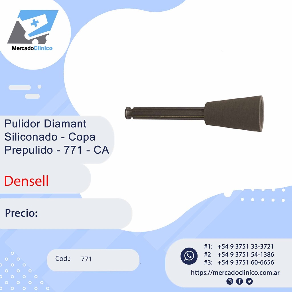 Pulidor Diamant  Siliconado - Copa Prepulido - 771- CA - Densell