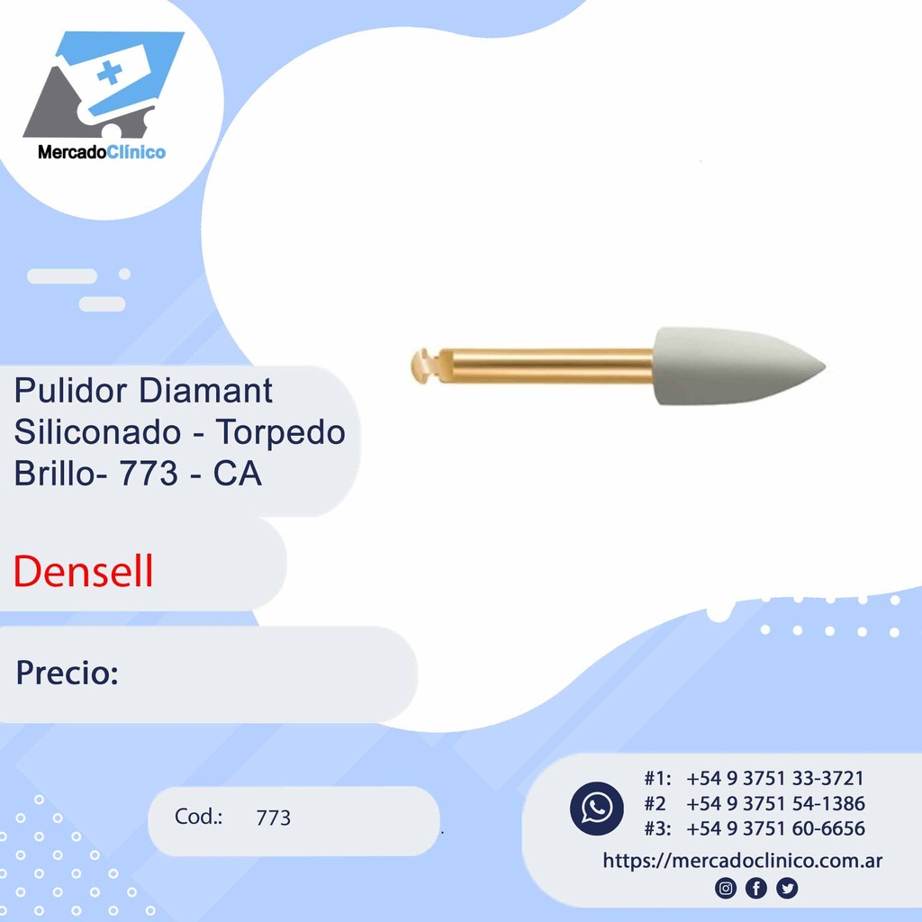 Pulidor Diamant  Siliconado - Torpedo  Brillo- 773 - CA - Densell
