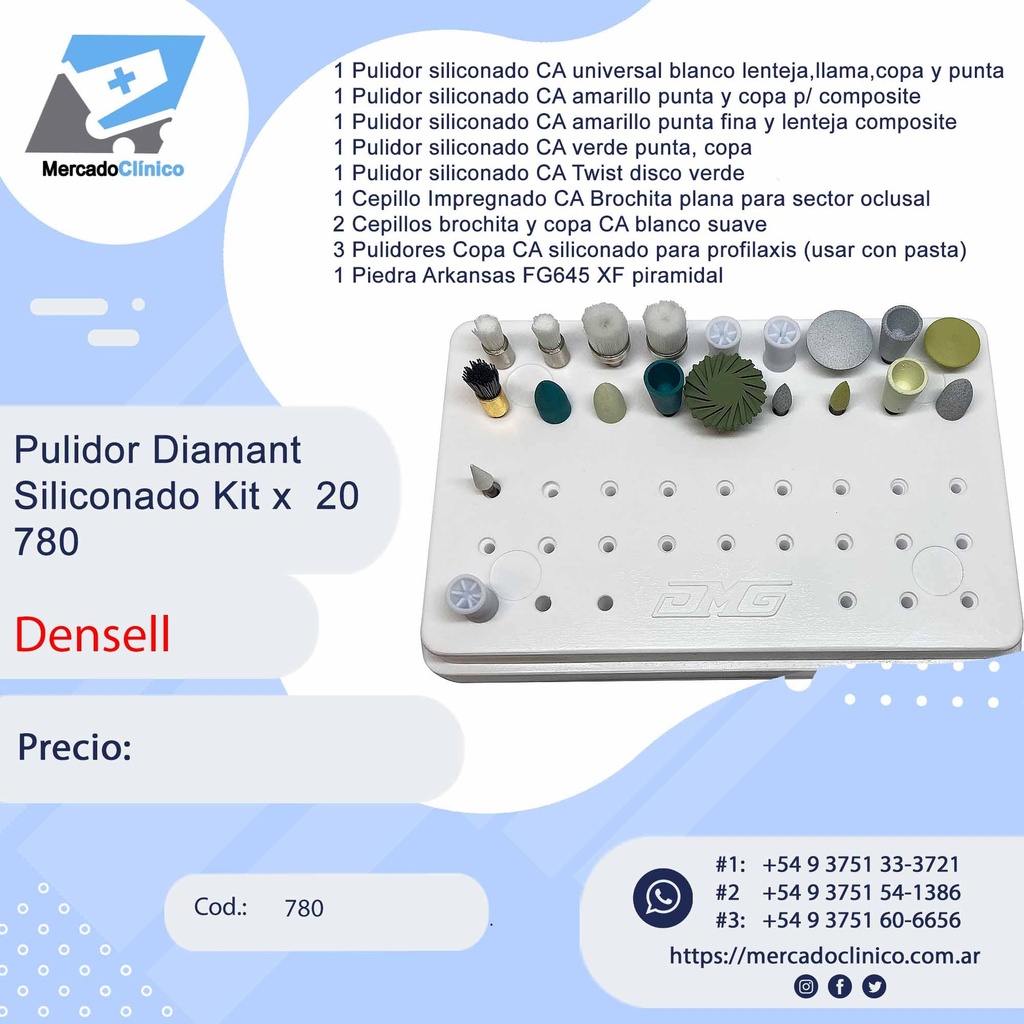 Pulidor Diamant  Siliconado Kit x 10 - 779 - Densell