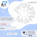 kit Cubeta President  para implantes, etc - plástica autoclavable - 9 unidades - Coltene