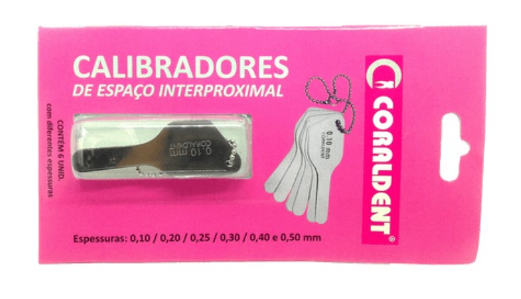 Calibrador / Medidor de espacio interproximal / kit con 6 hojas - Coraldent