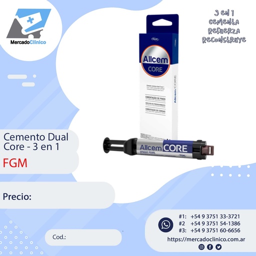 Cemento Allcem Core Dual - 3 en 1 - FGM