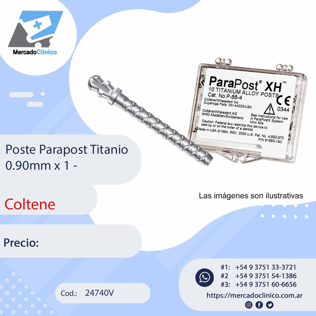 Poste Parapost Titanio 0.90mm x 1 - Coltene