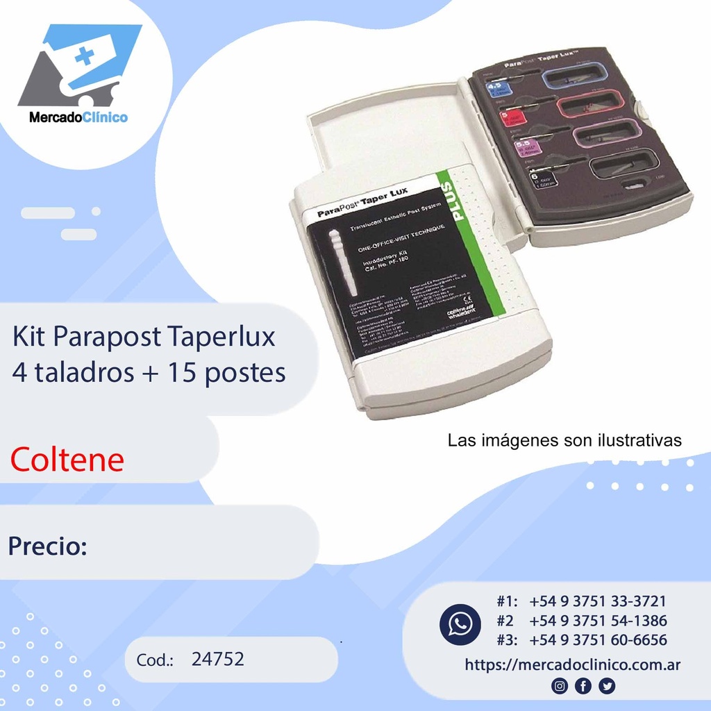 Kit Parapost Taperlux 4 taladros + 15 postes - Coltene