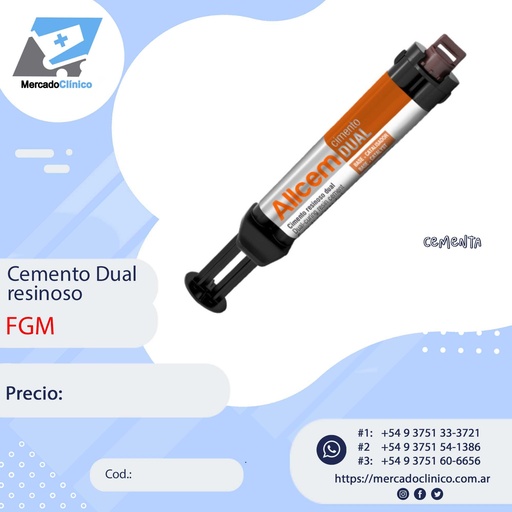 Cemento Allcem Dual - resinoso - FGM