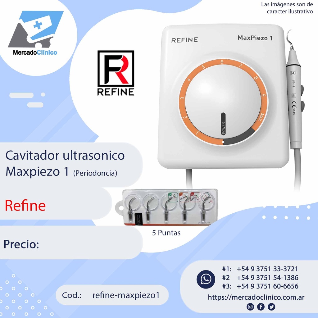Cavitador MaxPiezo 1 -  Periodoncia - Refine 