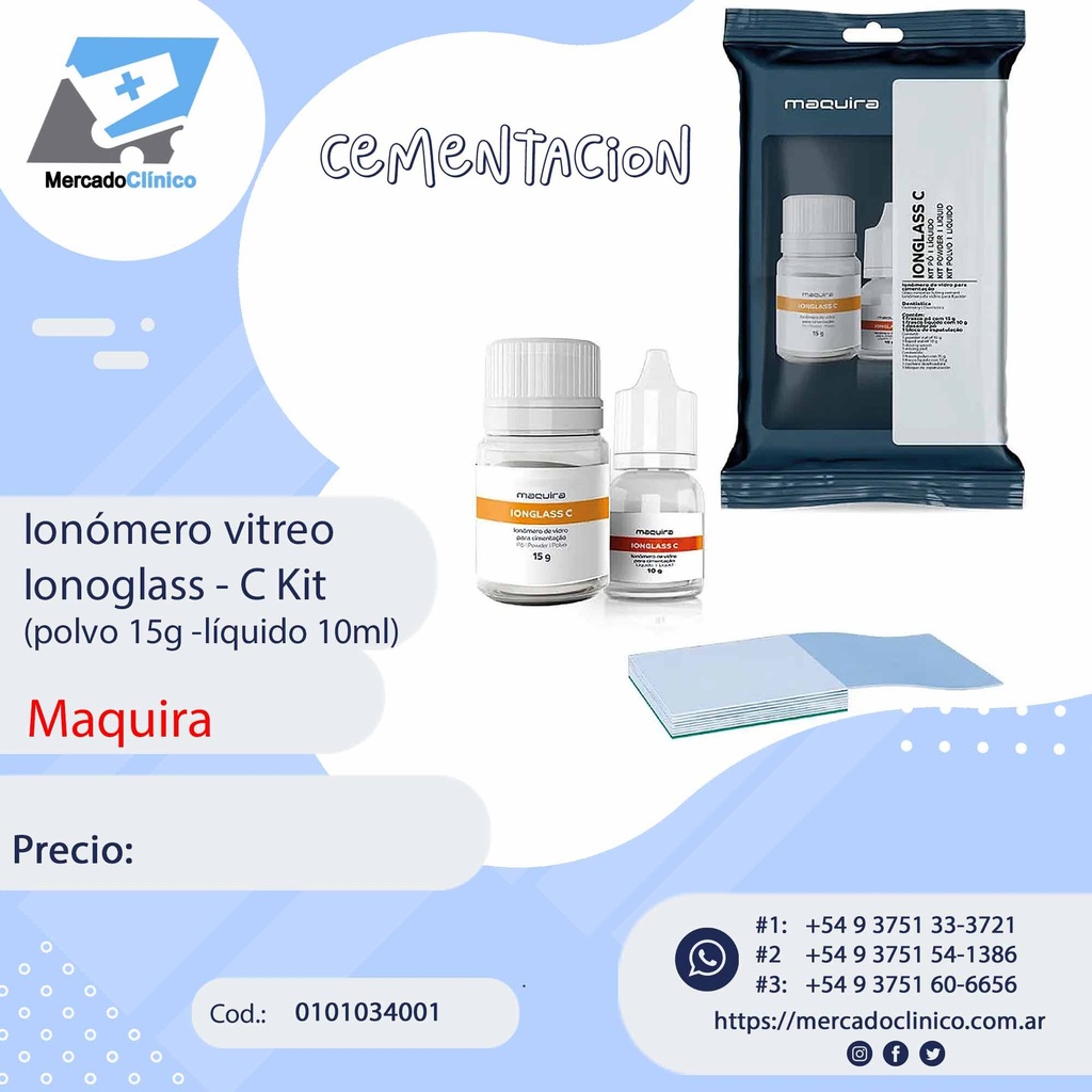 Ionomero Cementacion IONGLASS - Maquira