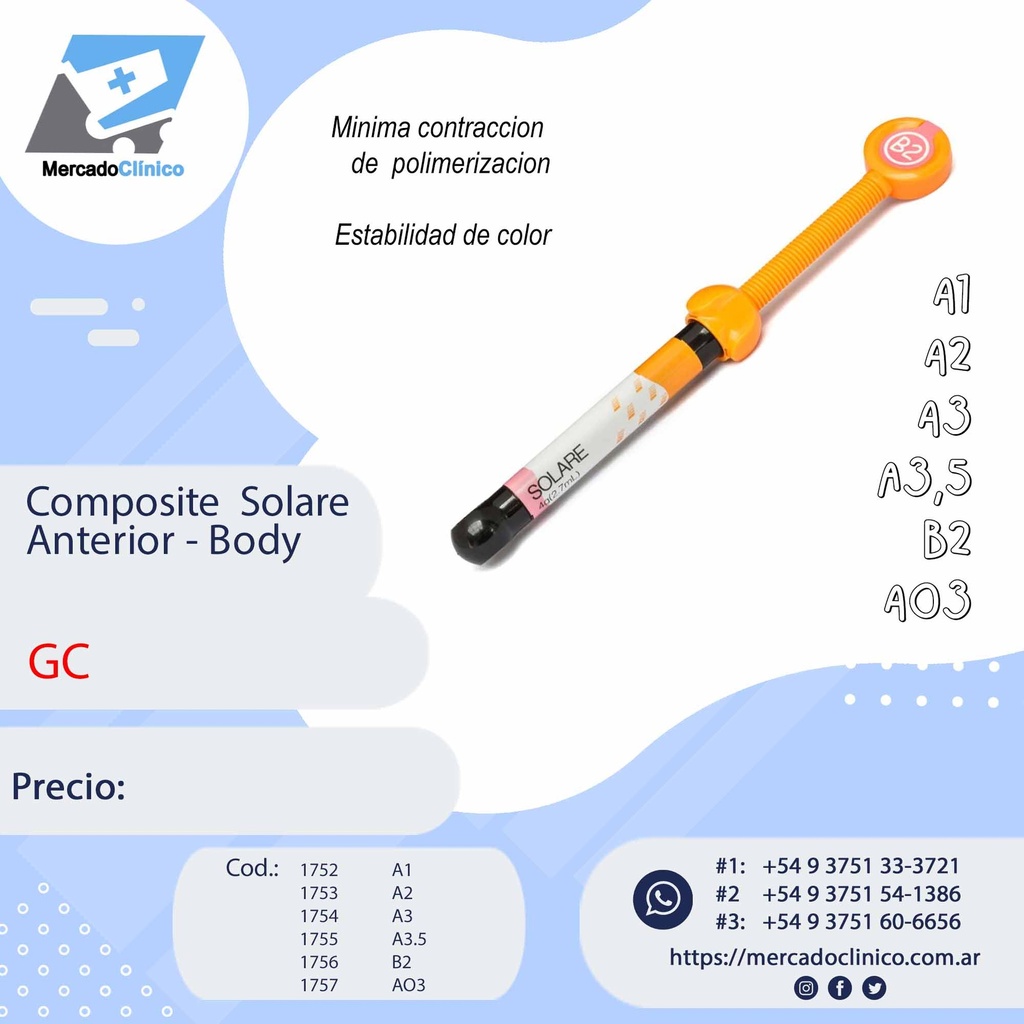 Composite Solare Anterior - Jeringa de 4g - GC