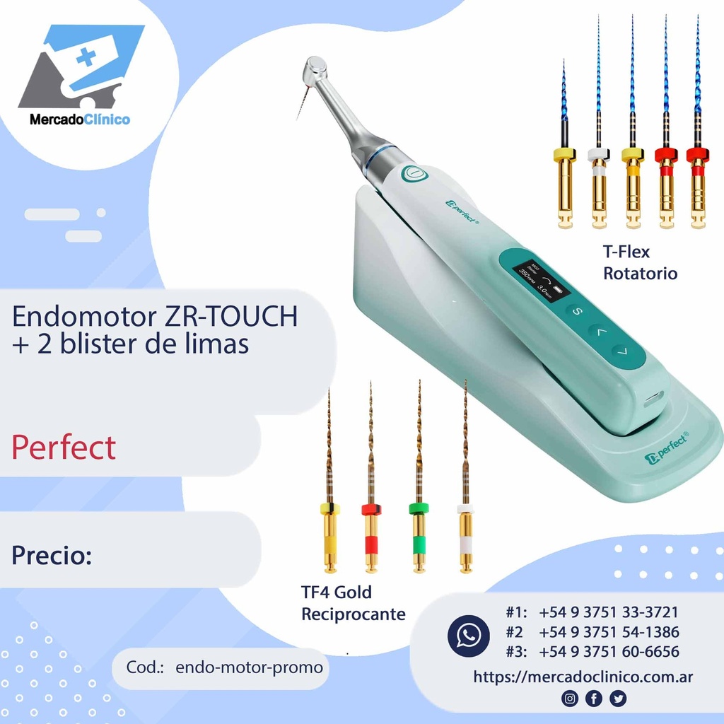 Endomotor ZR-TOUCH + 2 blíster de limas de regalo - Perfect