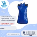 Chaleco Plomado - Espesor de 0,25 mm - Protección de tiroides - Dental San Justo